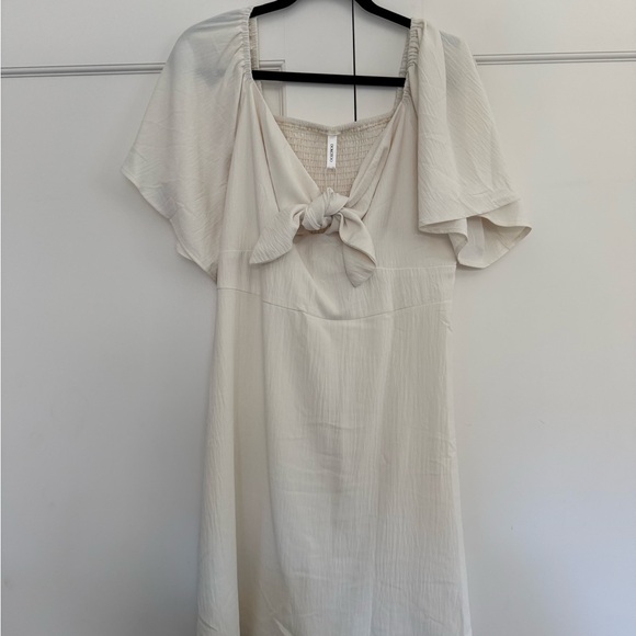 Amazon Dresses & Skirts - Amazon Women's Ivory Mini Dress with Front Tie